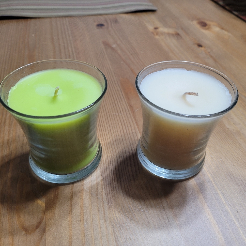 PartyLite Bestburn Mini Jar Candles - Fresh Green Apple and Spiced Vanilla